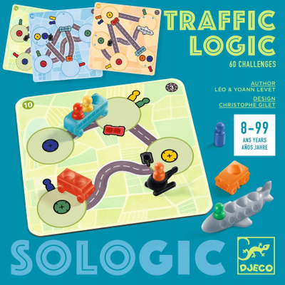 Lojë mendjeje Djeco Traffic Logic 8585, 60 sfida, mosha 8-99 vjeç, shumëngjyrëshe