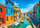 Puzzle me figura Castorland Burano Colors Italy Venice, 1000 copa, shumëngjyrësh