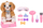 Set loje me qenush pelushi Disney Princess My Choyé Puppy, me gjerra për stilim, për role play, rozë
