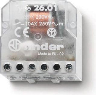 Relé paneli Finder, 24V AC, 10A, SPST