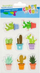 Ngjitëse dekorative Craft with Fun Cacti, 8 copë, shumëngjyrëshe
