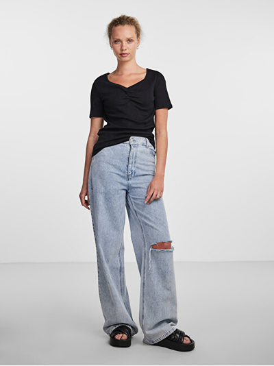 Maicë Pieces Slim Fit PCTANIA, e zezë