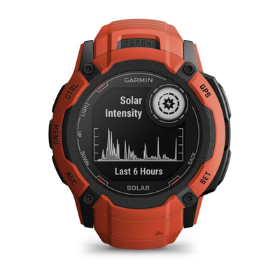 Orë sportive Garmin Instinct 2X Solar, 1.1", GPS, e kuqe