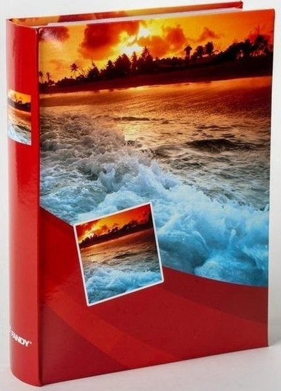 Album fotografish Fandy Pocket Sewn Vision, 200 foto 10x15cm, i kuq