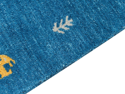 Tapet leshi CALTI Wool Gabbeh, 80 x 150 cm, blu