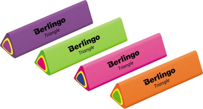 Сет гуми Berlingo Triangle, термопластични, триаголни, 36 парчиња, во повеќе бои