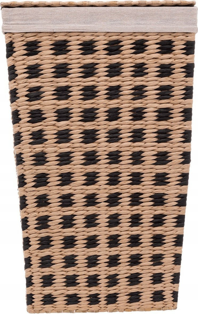 Shportë rrobash 5five Paper Laundry Basket 15L, 15 litra, me kapak, bezhë me të zezë