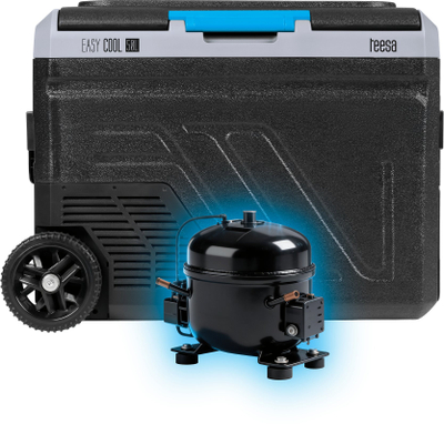 Frigorifer turistik Teesa Easy Cool, 50L, me kompresor, i zi