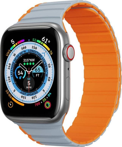 Рака за Apple Watch Dux Ducis Magnetic Strap LD, 40/41mm, силикон, сиво портокалова