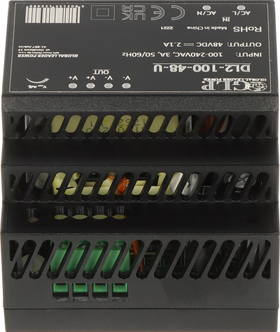 Furnizues energjie GLP DL2-100-48-U, 100W, 48V DC, për shinë DIN