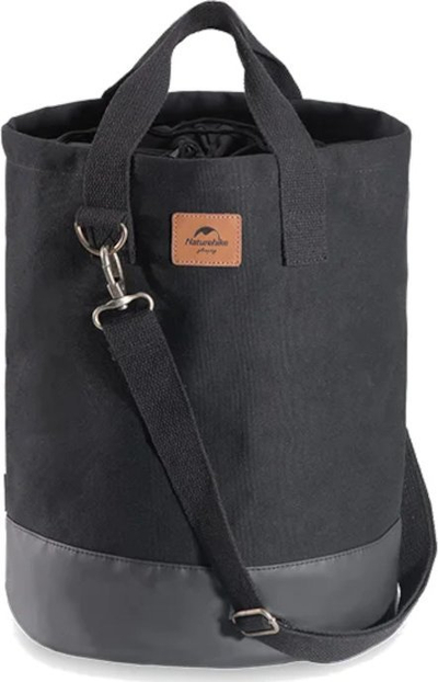 Çantë kampingu Naturehike Firewood Bucket NH20PJ135, për dru zjarri, e papërshkueshme nga uji, e zezë