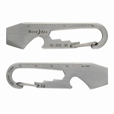 Brelok mjetesh Nite Ize Micro Tool DoohicKey KMT-11-R3, çelik inoks, shumëfunksional, argjendtë