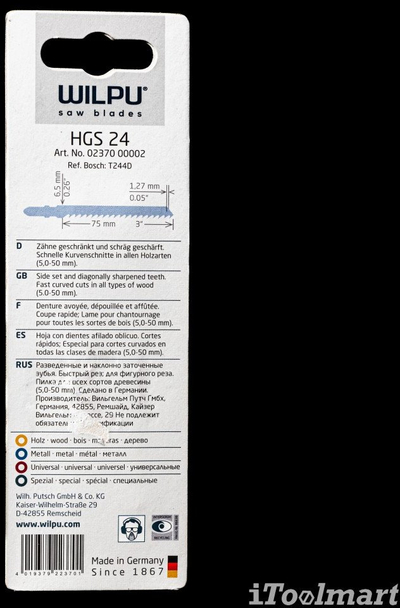 Teh sharre elektrike WILPU HGS 24, T shank, set 2 copë, metal