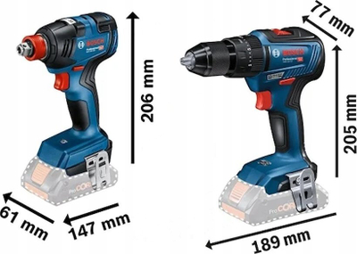 Set pa kabllo Bosch GDX 180-LI GSR 18V-50, 18V, 2x5.0Ah, blu