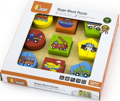 Puzzle me makina druri Viga, 18 elemente