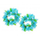 Byzylyk Hawaiian, set 2 copë, 5 cm, blu-jeshil