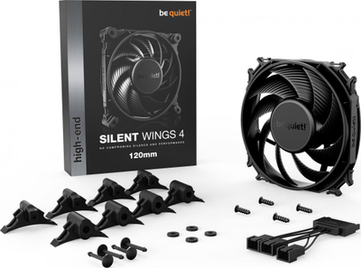 Ftohës be quiet! Silent Wings 4, 120 mm, i zi