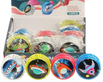 Lodër yo yo Adar, me dritë, set 12 copë, shumëngjyrëshe