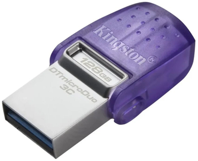 USB flash Kingston DataTraveler microDuo 3C, 128GB, USB 3.2 Gen 1 USB C, e purpurte