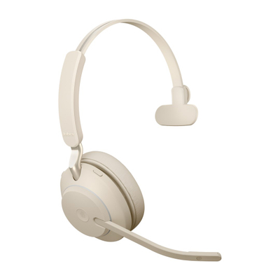 Слушалки Jabra Evolve2 65 MS Mono, безжични, Link380c USB C, беж