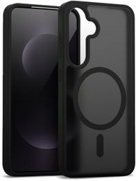 Mbulesë telefoni Crong Hybrid Matte Magnetic, për Samsung Galaxy S24 FE, MagSafe, e zezë