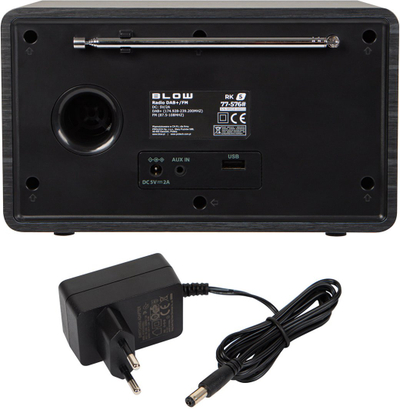 Radio digjitale Denver RK5, FM DAB+, Bluetooth, ekran 2.4", e zezë