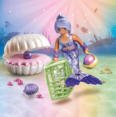 Set lodër Playmobil Mermaid 71502, me sirenë edhe guaskë me perla
