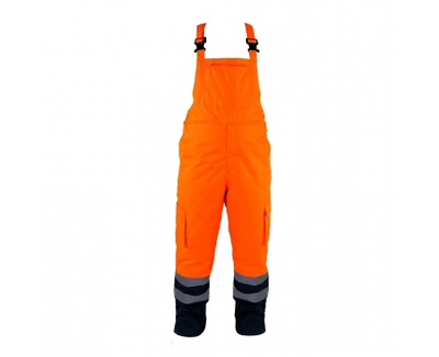 Pantollona pune Lahti Pro Warning Dungarees Winter (L4110203), L, të portokalltë