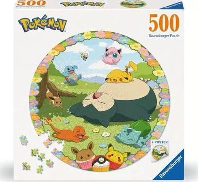 Puzzle Ravensburger Flower Pokémon, 500 copa, rreth, shumëngjyrësh