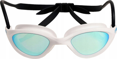 Syze noti Arena 365 Goggles Mirror, lente të pasqyruara, rrip i dyfishtë, të bardha blu e zeza