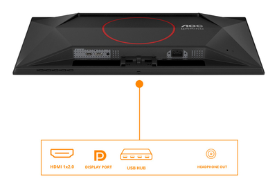 Гејминг монитор AOC G4 Q27G41ZDF, 26.5\", QHD QD OLED, црн со црвена боја