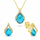 Set qafore + vathë të praruar në ari Brilio Silver, të artë/bruz