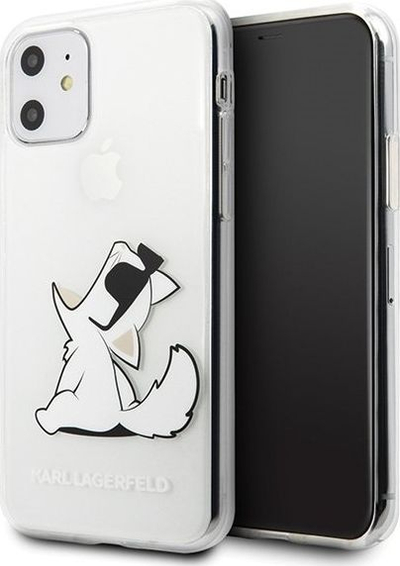 Mbulesë telefoni Karl Lagerfeld KLHCN61CFNRC, për iPhone 11, hardcase transparente, Choupette Fun