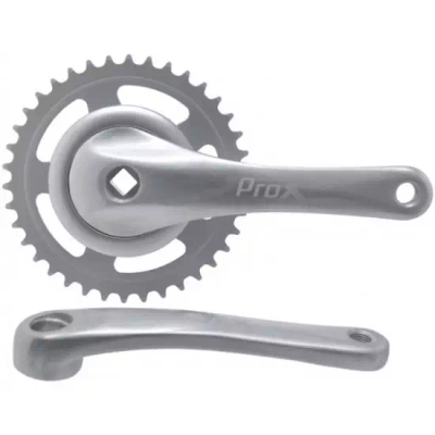 Garniturë pedalesh ProX City Alu, 1‑shpejtësi 38T, 170mm, argjendtë