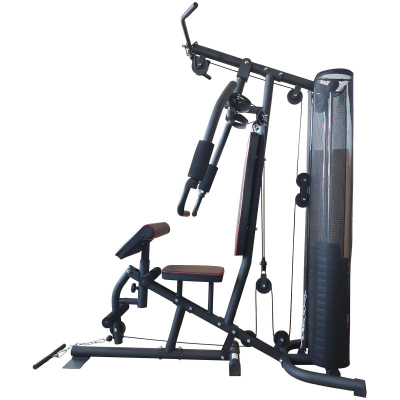 Pajisje multifunksionale fitnesi Enero Fit Gym 5000, për me bo gjithë trupin, skelet çeliku, ngjyrë e zezë me jeshile