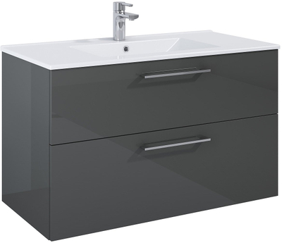 Set mobilje banjo Monroe Ekoline 100, me countertop, anthracite