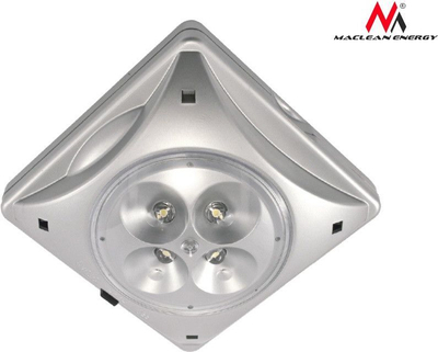 Llambë solare LED Maclean, 4 x 0.14 W, e argjendtë