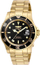 Orë dore Invicta Pro Diver 26975, automatike, rezistente në ujë, ari me të zezë