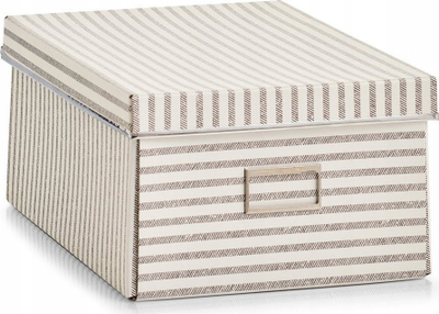 Kuti për me ruajtur gjëra Zeller Stripes, karton, bezhë