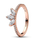 Unazë për femra Pandora Sparkling Herbarium Cluster Ring, ari rozë
