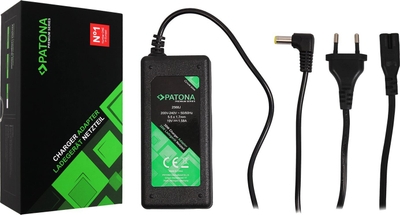 Adapter karikues laptopi PATONA 2568J, 19V 1.58A 30W, prizë 5.5x1.7mm, i zi