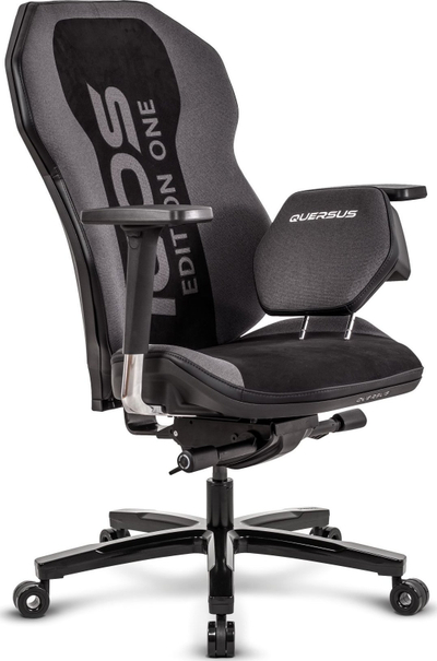 Karrige gaming QUERSUS ICOS SWF, ergonomike, me bazë alumini, e zezë