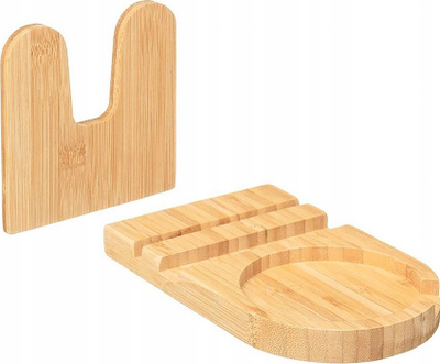 Држач за кујнска лажица Bamboo Spoon Rest, бамбус, 12.7 x 20.5 x 3.5 cm, природна боја