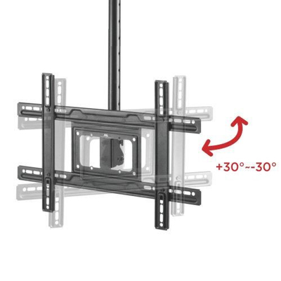Mbajtëse muri për monitor Maclean, 23-100", 50 kg, e zezë