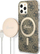 Set aksesorë Guess MagSafe 4G për iPhone 12 12 Pro, karikues wireless, ngjyrë kafe gold