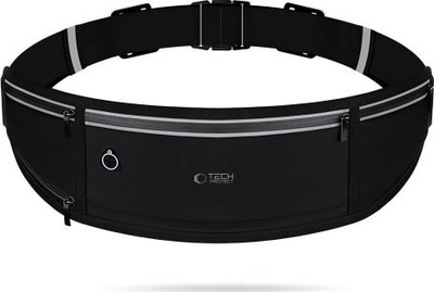 Çantë beli Tech-Protect M3 për vrapim, me xhep për telefon 6.9\", xhep për shishe, ngjyrë e zezë