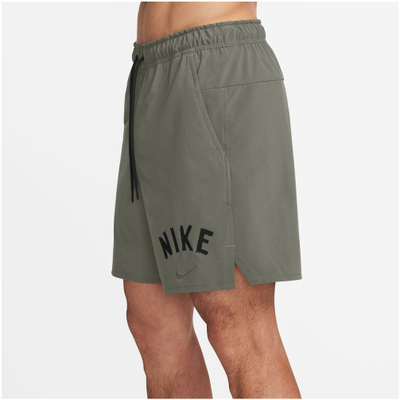 Shorts për meshkuj Nike Unlimited Swoosh Dri-FIT, pa mbështjellës, të zinj