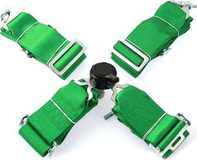 Rrip sigurie sport Sebon 4P, 3", sistem 4 pika, jeshil