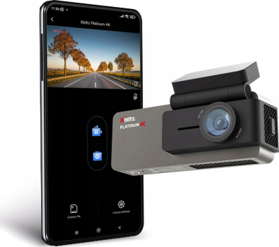Kamerë veture Xblitz Platinum 4K, Wi‑Fi, kënd 140°, e zezë