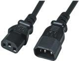 Kabllo rryme M-CAB IEC C13 me IEC C14, 2 m, e zezë